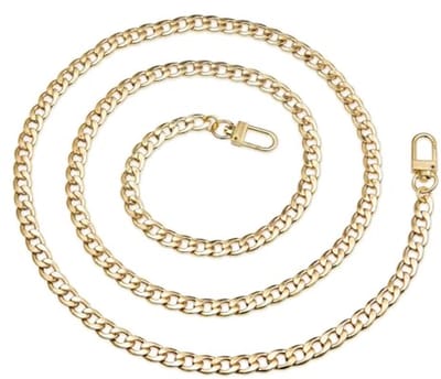 Korte Metalen Tas Ketting met Buckles - 100cm Goud, Vervang Shoulder Strap voor Handtas en Portemonnee