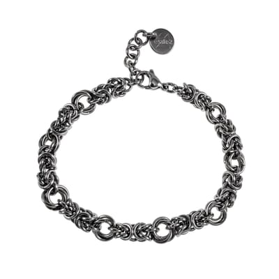 Bitazino Schakelarmband, Armband Unisex, Gepolijst RVS, Ontworpen door esde2 – Verstelbaar 16 tot 19cm