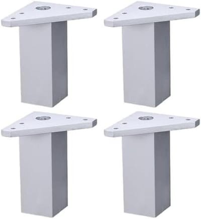 Verstelbare bankpoten - Meubelpoten set - Meubels verhogen - Krasbestendig geanodiseerd - 20 cm - Zilver