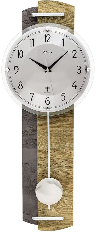 AMS Radiografische wandklok F5334 is een stijlvolle toevoeging aan elk huis. Met zijn tijdloze design past het harmonieus in verschillende interieurstijlen en creëert het een aangename sfeer.