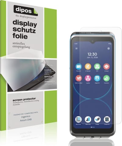 dipos – 4x Matte Beschermfolie geschikt voor Ingenico Axium DX8 | Krasbestendige & antireflecterende Screenprotector Ultra-Thin