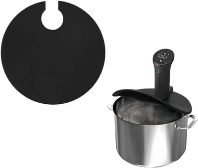 Dailygoods - Vacuüm-siliconen deksel voor sous-vide, compatibel met potten tot 10,5 inch, voorkomt verdamping, vermindert geluiden, ideaal voor nauwkeurig koken