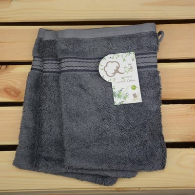 ARTG® Natural Bamboo - Washandjes - 16 x 22 cm - Donkergrijs - Dark Grey - SET 10 stuks