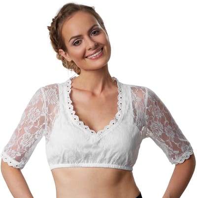 dressforfun - Dirndlblouse Heidi S - verkleedkleding kostuum halloween verkleden feestkleding carnavalskleding carnaval feestkledij partykleding - 303075