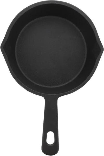 Pannenkoekenpan Gietijzer - Omeletpan Koekenpan - Lekkere Maaltijden Maken - Antiaanbaklaag Warmtegeleiding - 22x155 cm - Zwart