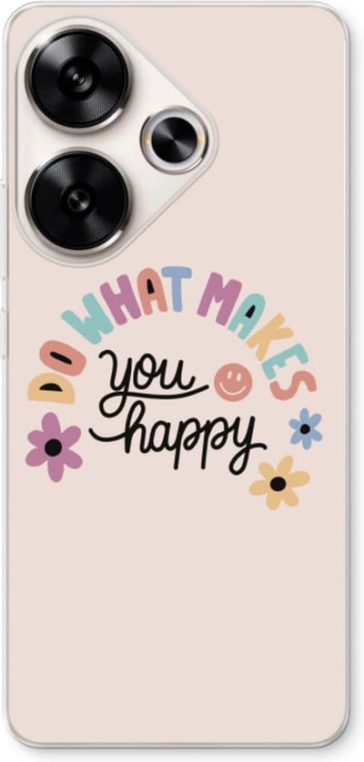 Case Company® - Hoesje geschikt voor Xiaomi Poco F6 hoesje - Happy days - Soft Cover Telefoonhoesje - Bescherming aan alle Kanten en Schermrand