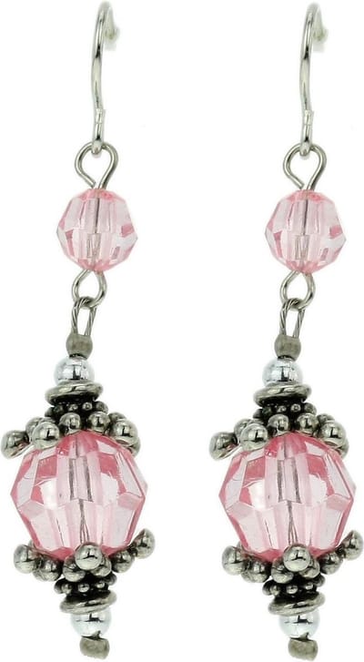 Behave - Roze oorhanger - Nikkelvrij - Trendy accessoire voor elke gelegenheid