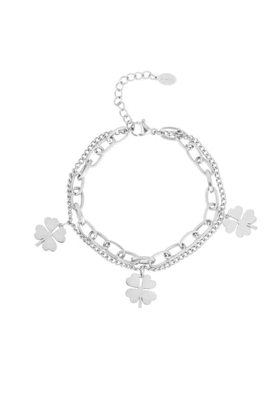 Lucky - Klaver - Bedelarmband - Zilver - Dames - Cadeau - Sieraden