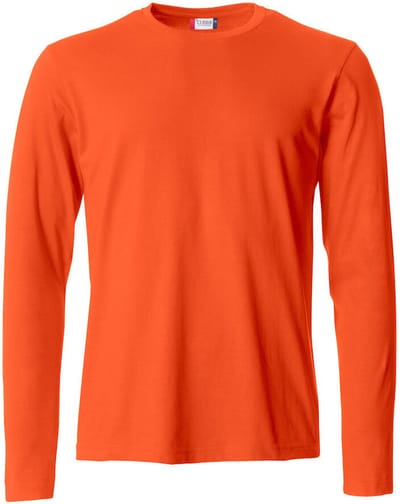 Clique Basic-T L/S 029033 - Diep-oranje - 4XL