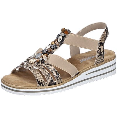 Rieker Sandalen E 1/2 Leest Sandalen beige - Maat 40