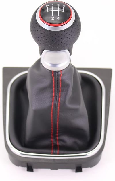 Lederen Sport Pook Schakel Pook Geschikt voor VW Golf Gti Gtd R R20 R Line Tdi Tsi 5 Speed