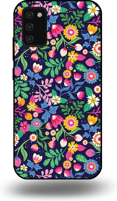 Smartphonica Telefoonhoesje geschikt voor Samsung Galaxy A02s met bloemen opdruk - TPU backcover case flower design geschikt voor Samsung Galaxy A02s