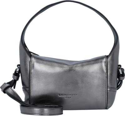 LIEBESKIND BERLIN Leren Handtas Schoudertas Lou 2 Silver Stone Hobo Bag Silver Stone Zilverkleurig