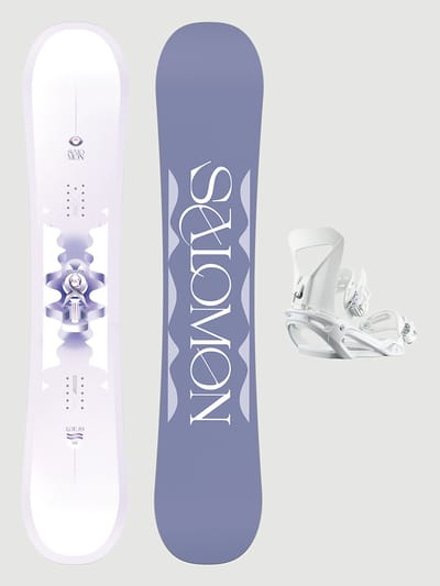 Salomon Lotus+Spell White S 2026 Snowboard Set patroon