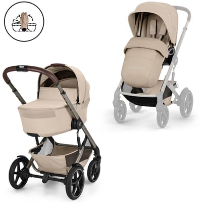 Cybex Talos - kinderwagen - 2-in-1 - Almond Beige - met opvouwbare wieg - 2026