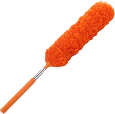 Telescopische Stofdoek - Stofwisser Microvezel - Huis Schoonmaken - Flexibel en Buigzaam - 38 cm - Oranje