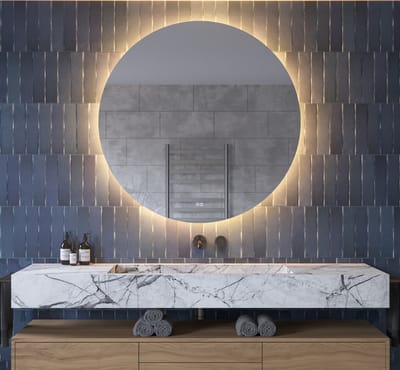 Schaere - Ronde Badkamerspiegel - Indirecte Verlichting - Spiegel Verwarming - Touch Sensor - Dimfunctie - 120x120 cm