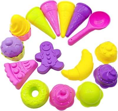 Strandspeelgoed Kinderen - Zomerspeelgoed Set - Buiten Spelen - 17 Delig Bouwpakket - 23 cm Breed - Vrolijke Kleuren