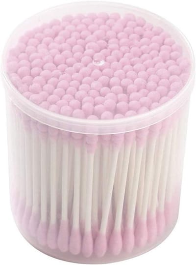 Katoenen Swabs - Reinigingsstokjes - Cosmetica Aanbrengen - Dubbelzijdig Ontwerp - 200 Stuks - Roze