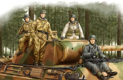 HobbyBoss Modelbouwpakket Militaire voertuigen - 84405 German Panzer Grenadiers Vol.2 Plastic - 1:35 - Modelbouw