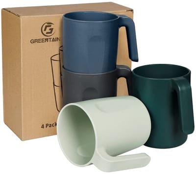 Dailygoods- Mok 450 ml - Herbruikbaar - Onbreekbaar - Lichtgewicht - Duurzaam - Vaatwasmachinebestendig - Drinkbeker