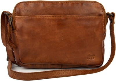Bear Design Kleine Crossbodytas / Schoudertas Dames - Leer - Irem - Cognac