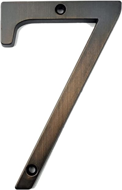 Huisnummer Cijfer - Adresnummer Deur - Huisadres Aangeven - Rustieke Gehamerde Look - 101mm Hoog - Brons