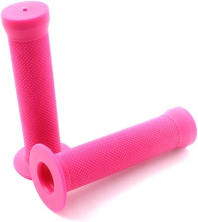BMX Handvatten 130 mm met Piramide Grip en Flens - Lichtgewicht Roze