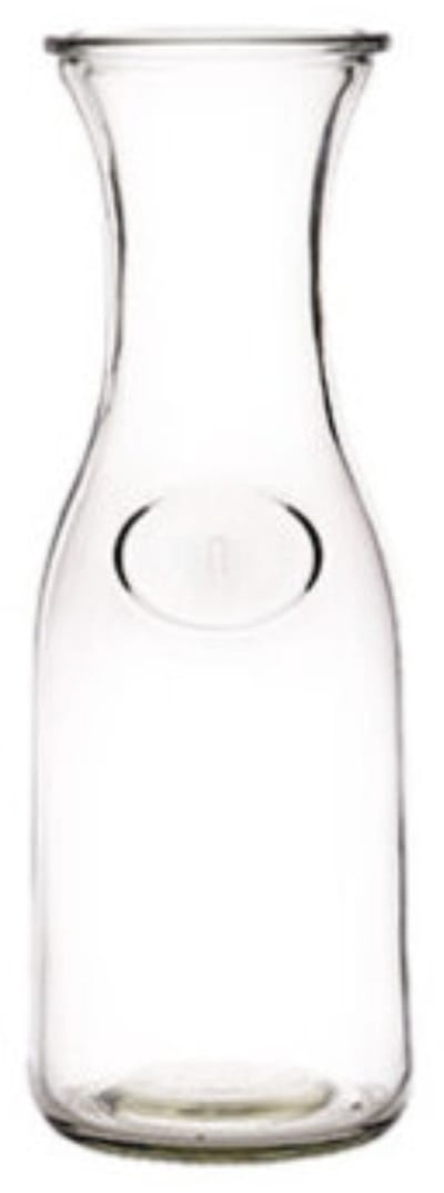 Cosy & Trendy Waterkaraf - transparant - glas - 1 liter - sapkan - 28 cm