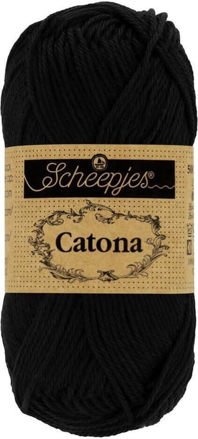 Scheepjes Catona 10gr - 110 Jet Black