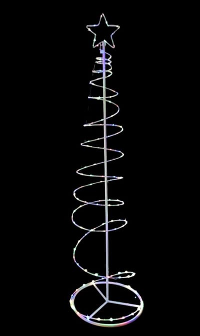 Luca Lighting Spiral boom wit , multicolour 70LED (in tube) IP44 - H300 x D63cm, 8 functies, Timer