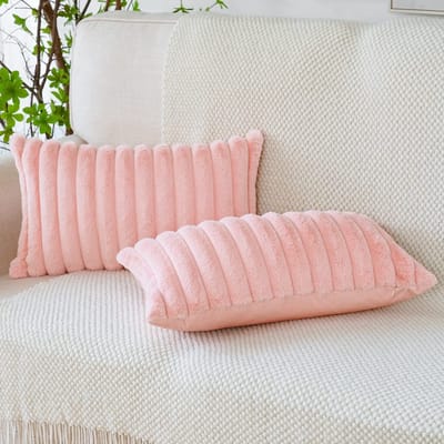 Cosensi- Kussenslopen Set van 2 - Pluche Fluwelen Kussenslopen - Zacht Kunstbont - Decoratieve Kussenslopen - Machinewasbaar - Afmeting 30 x 50 cm - Kussenhoezen