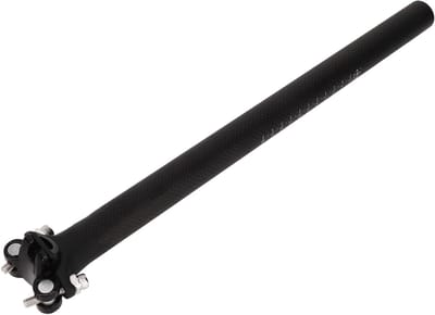 Fietszadelpen Koolstofvezel - Zadelbuis Lichtgewicht - Comfortabel Fietsen - Geavanceerde Schokabsorptie - 27.2 x 400 mm - Zwart