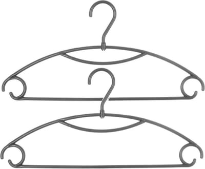 5Five Kledinghangers - 20x - grijs - kunststof - 41 x 20 cm - kleerhangers