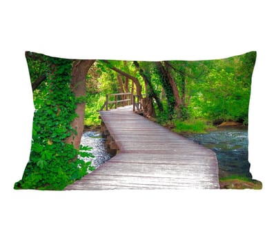 Sierkussens - Kussentjes Woonkamer - 50x30 cm - Bos - Natuur - Brug
