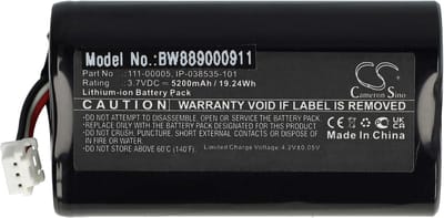 Hoogwaardige Vervangende Accu voor Draagbare Speaker (5200 mAh, 3.7V, Li-Ion)