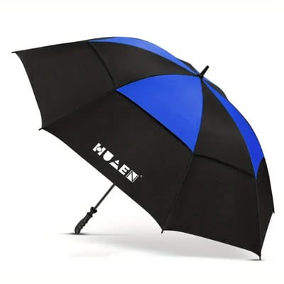 Nivard Moderne Golf Paraplu - Stormparaplu - Opvouwbaar - Windproof - Stormproef - UV Bescherming - Umbrella - Draagbaar - Blauw