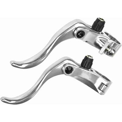 1 paar Aluminiumlegering 24mm Mountainbike Schijfrem Stuur Handvat Niveau Fietsaccessoire Silver