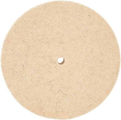 Polijstschijf Wolvilt - Metaal Glas - Metaal Bewerken - Universele Pasvorm - 150 mm - Beige