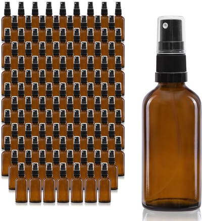 Oputec 143 x 30 ml sprayflessen – bruin glas met fijne verstuiver – lekvrij & handzaam