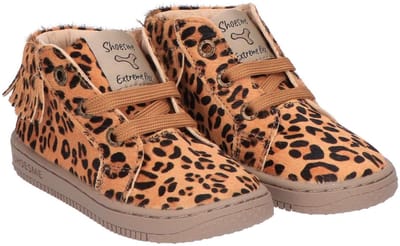 Shoesme veterschoentje cognac panterprint - ExtremeFlex