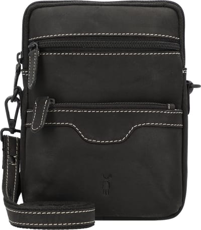 Jack Kinsky Baltimore 11 Schoudertas Leer 16 cm - Jongens - anthrazit