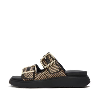 Fitflop Gen-FF Gen-FF gespsandalen van bedrukt leer