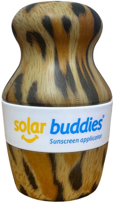 Solar Buddies Leopard - Zonnebrandcrème Applicator - Herbruikbare roll-on sponsapplicator voor zonnebrandcrème, zonnebrand en lotion voor kinderen, volwassenen en gezinnen - Zonnebrand - Zonnebrandroller