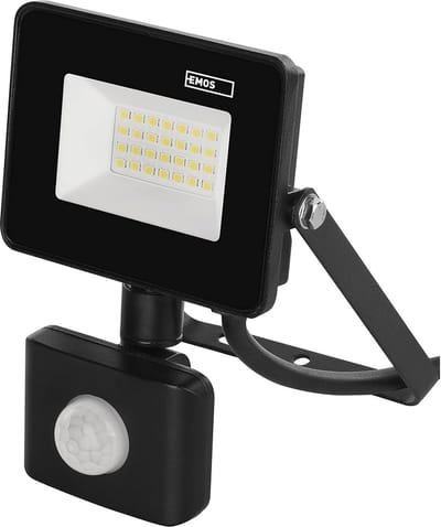 Krachtige LED Buitenlamp met Bewegingsmelder 1800 Lumen, Zwart