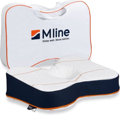 M line Athletic Pillow – ergonomisch hoofdkussen tegen nekklachten – traagschuim vlinderkussen – voor rug- en zijslapers