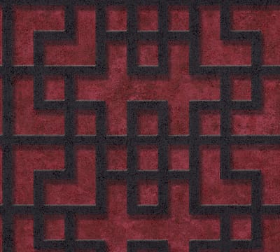 GRAFISCH BEHANG - rood zwart - AS Creation Asian Fusion