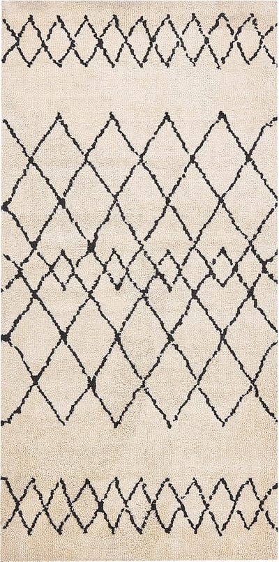 HAVSA - Laagpolig vloerkleed - Beige - 80 x 150 cm - Polyester