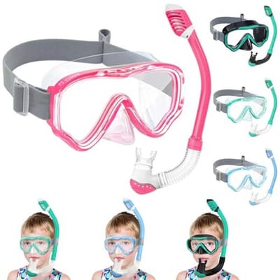 Snorkelset voor kinderen van 4 tot 14 jaar - Duikbril en snorkel voor jongens en meisjes