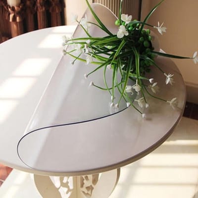 Tafelhoes - Tafelbeschermer Plastic - Tafel Beschermen - Waterdicht Scheurbestendig - 65cm Rond - Transparant